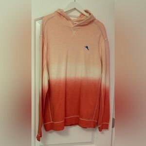 Tommy Bahama Tobago Bay Horizon Hoodie Peach-to-Coral Hooded Long Sleeve XXL